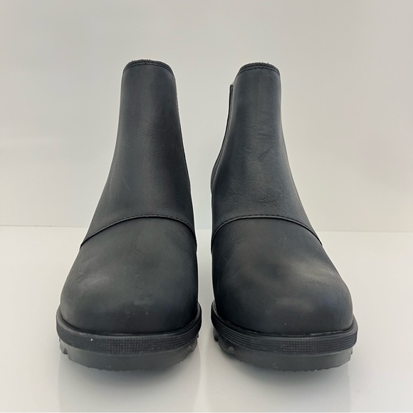 Sorel Waterproof Wedge Chelsea Boots Black Leather Size 8 NWOB - Picture 7 of 13